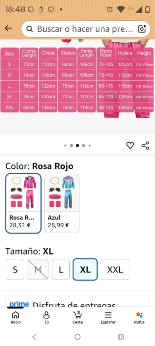 Disfraz SSKHE 80s Mujer/Hombre Talla xl