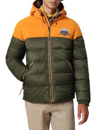 Chaqueta Napapijri verde y naranja