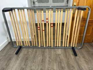 Somier metálico con láminas de madera