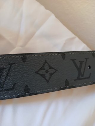 Cintura Louis Vuitton Monogram Grigio Nero