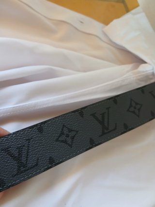 Cintura Louis Vuitton Monogram Grigio Nero