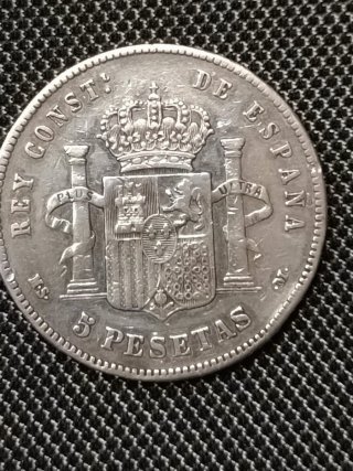 5 Pesetas Plata 1885 Alfonso XII *18 *87
