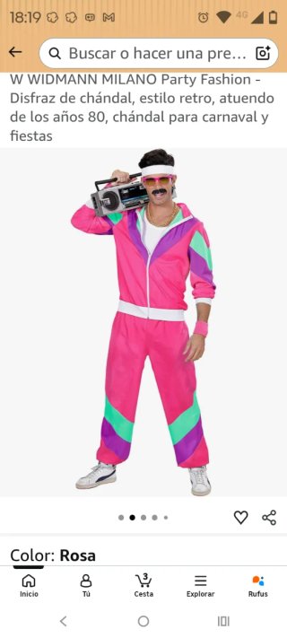Disfraz WIDMANN MILANO 80s