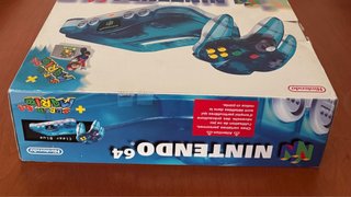 Nintendo 64 Blu Trasparente + Super Mario 64