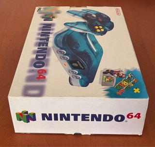 Nintendo 64 Blu Trasparente + Super Mario 64