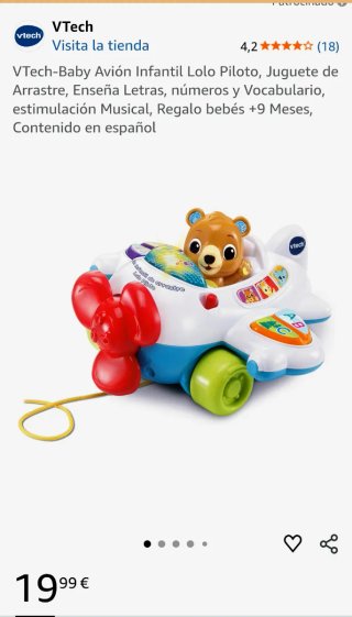 Avión Vtech Oso Piloto Juguete Arrastre 9+
