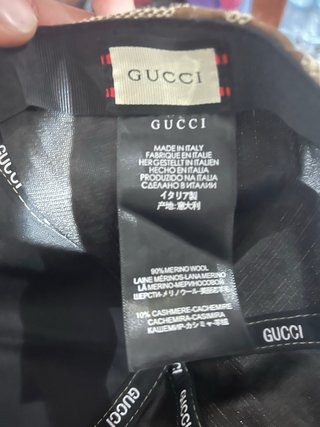 Gorra Gucci Beige y Marrón Talla Única