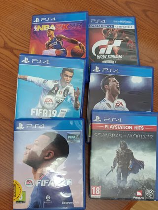 PS4 Slim Negra + 6Juegos