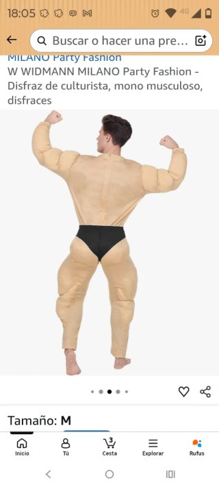 Disfraz culturista musculoso W WIDMANN Talla M