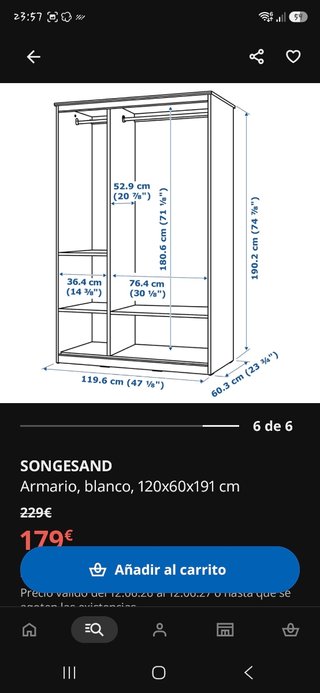 Armario Songesand Blanco