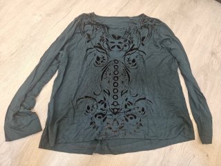 Camiseta manga larga verde botella