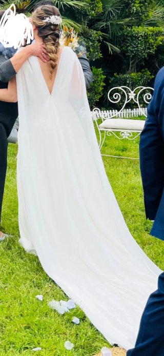 Vestido de Novia Blanco Crema Talla L