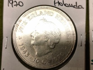 Monedas Plata Holanda 10 Gulden Juliana 1970, 1973