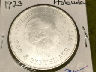 Monedas Plata Holanda 10 Gulden Juliana 1970, 1973