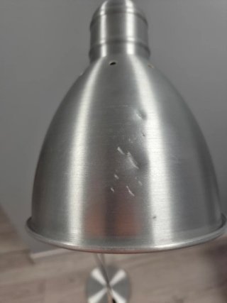Lámpara de pie lectura aluminio efecto cromado
