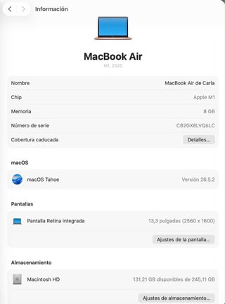 MacBook Air M1 2020 Oro Rosa