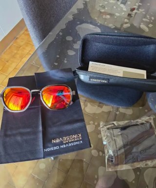 Gafas Sol KINGSEVEN Cristal Naranja Diseño+ Estuch
