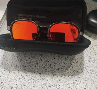 Gafas Sol KINGSEVEN Cristal Naranja Diseño+ Estuch