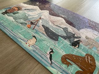 Puzzle infantil Ártico 100 piezas con purpurina