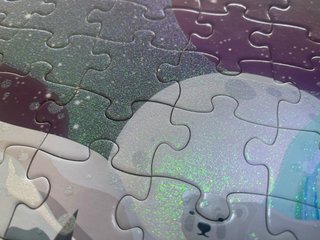 Puzzle infantil Ártico 100 piezas con purpurina
