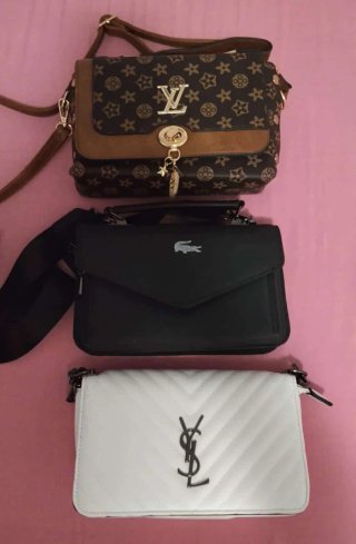 Bolso elegante marca local /marrón/ negro/ blanco