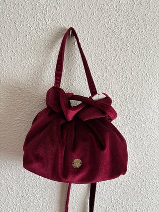 Bolso de terciopelo granate nuevo