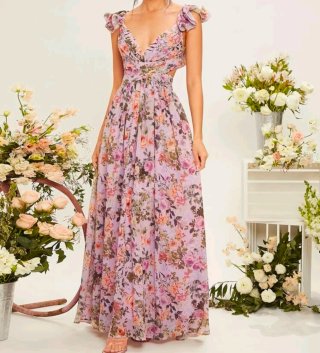 Vestido largo floral verano