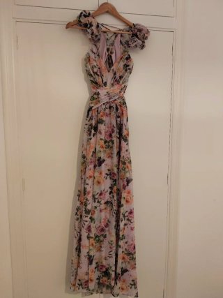 Vestido largo floral verano