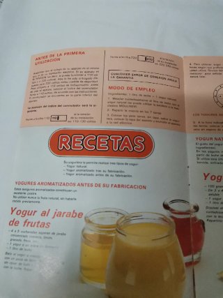 Recetario yogurtera moulinex