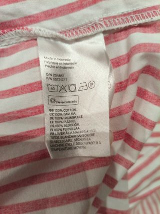 Camisa H&M rayas rojas y blancas talla 2XL