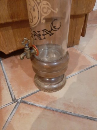 Dispensador Brandy Cognac Madera Cristal