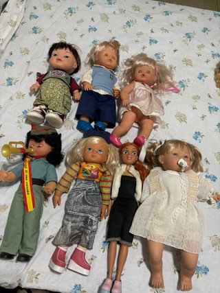 Lote 7 Muñecas Vintage Antiguas
