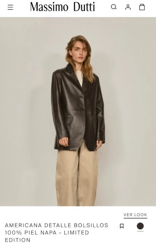 Americana Piel Napa Massimo Dutti M