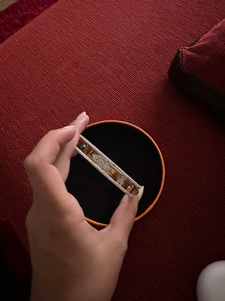 Pulseira Tous dourada e branca