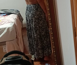 Falda larga estampada