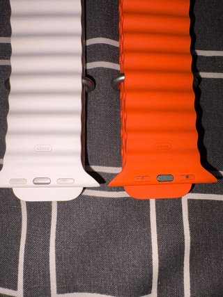 Cinturino Apple Watch bianco e arancione