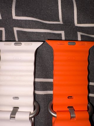 Cinturino Apple Watch bianco e arancione