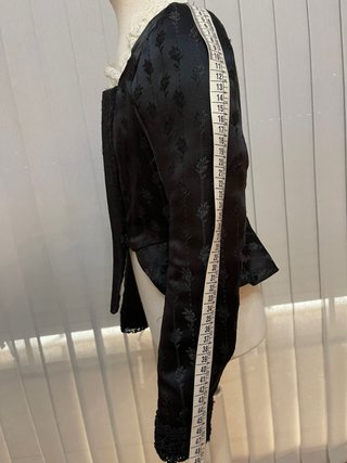 Jubón corpiño fallera negro brocado niña