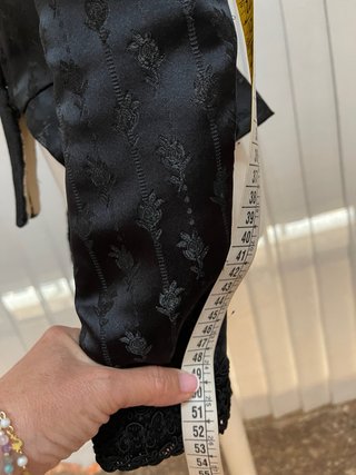Jubón corpiño fallera negro brocado niña