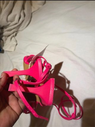 Sandalias Stradivarius Rosa Tacon