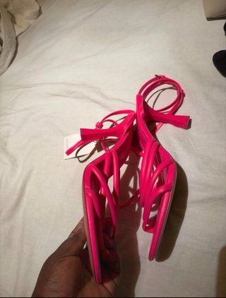 Sandalias Stradivarius Rosa Tacon
