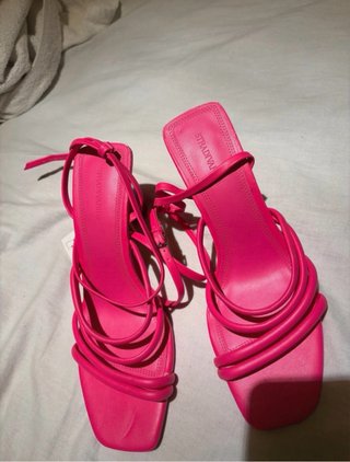 Sandalias Stradivarius Rosa Tacon