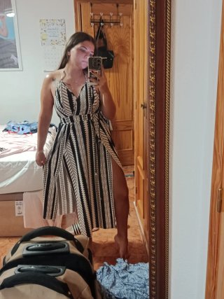 Vestido largo estampado