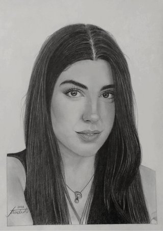 Retrato a lápiz a partir de un foto.