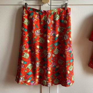 Completo vintage camicia e gonna sartoriale seta