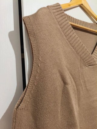 Chaleco de punto marrón talla XL