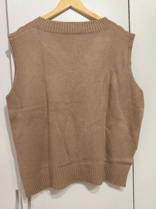Chaleco de punto marrón talla XL