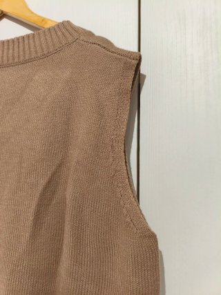 Chaleco de punto marrón talla XL