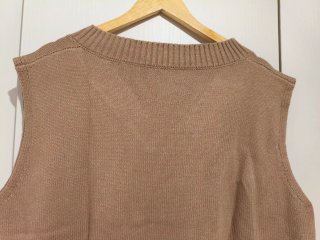 Chaleco de punto marrón talla XL