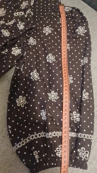Blusa Zara Estampada Flores Blanca Negra